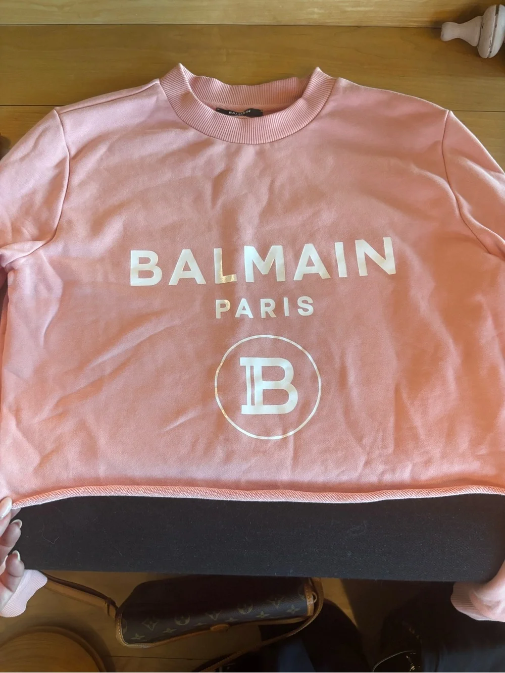 Pink Balmain Cropped Sweater - Picture 1 of 1